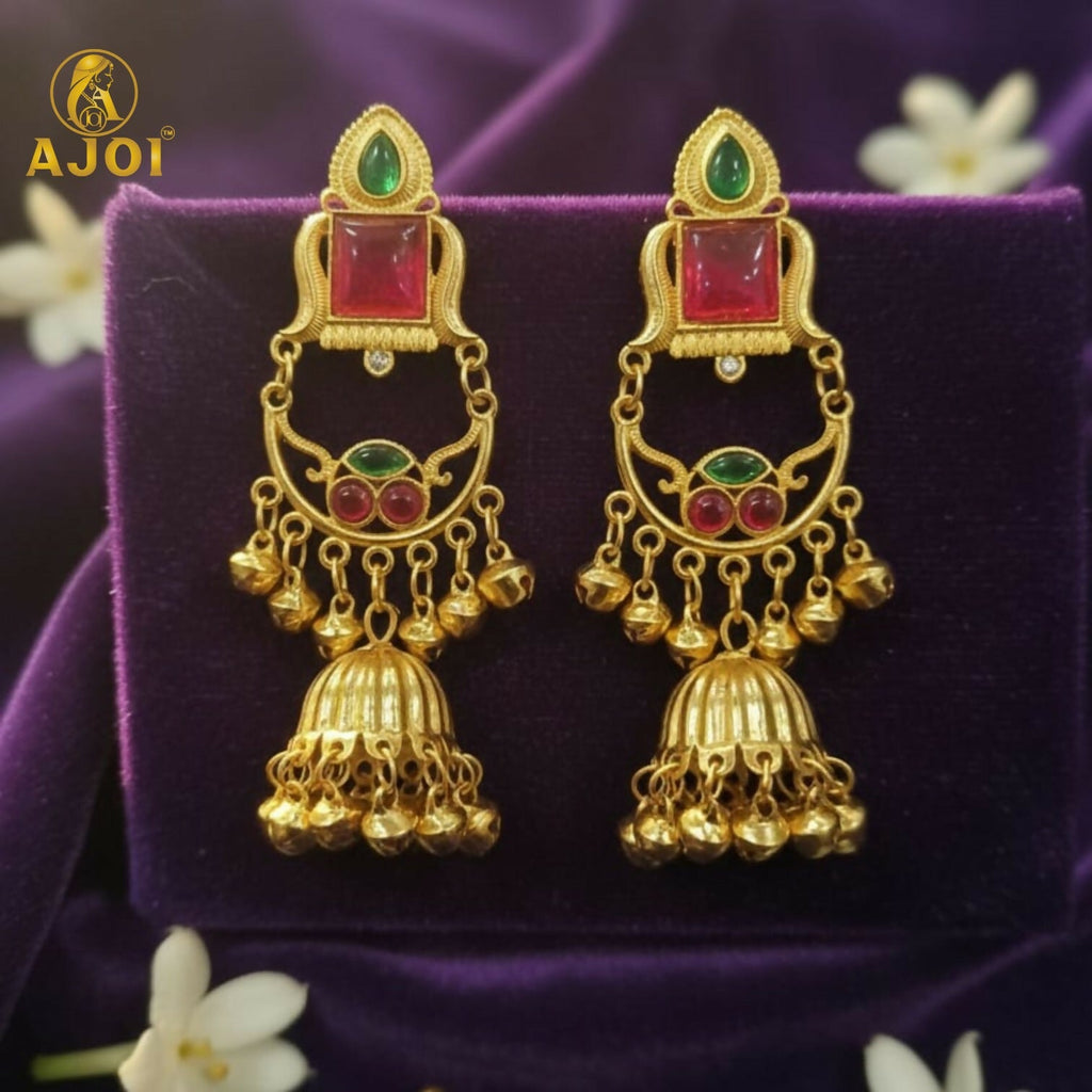 Maharani Designer Jhumkhi Drop Earrings
