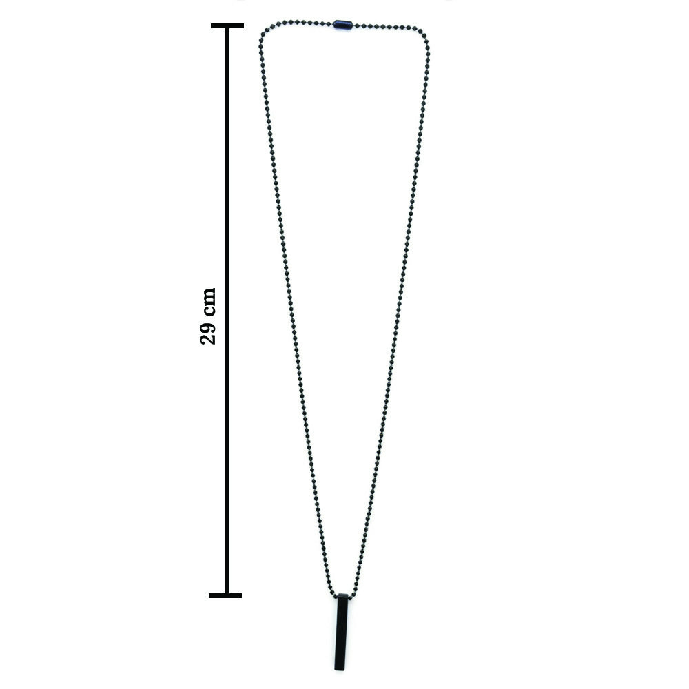 Black Bar Chain Pendent for mens