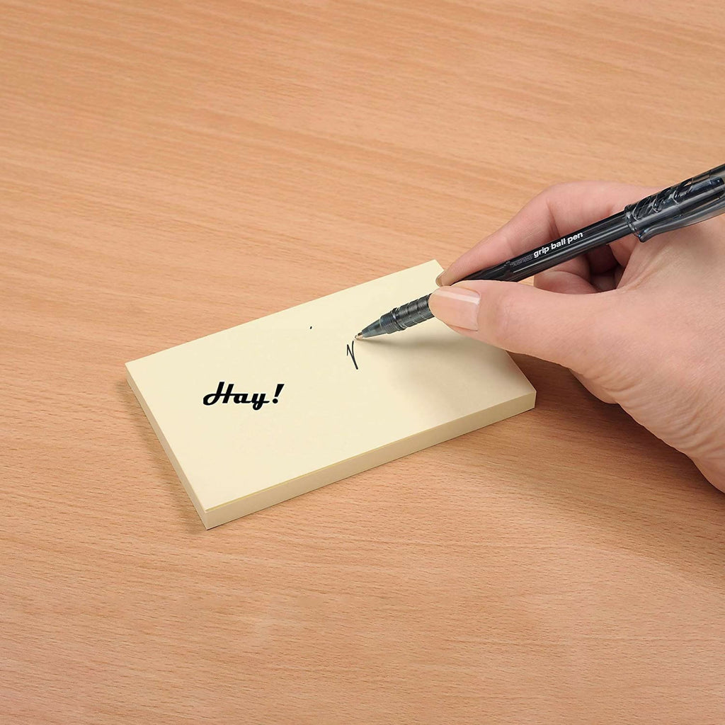 Self Yellow Sticky Note 3 x5 inch Pad with Strong Adhesive for Office, School, Home & Study Use (80Sheets,Pack Of 6)