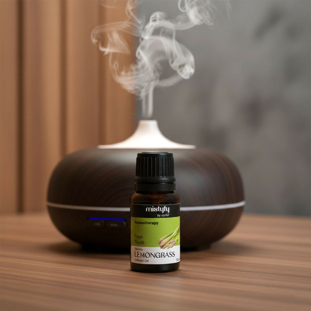 Eyelet Lemongrass Aroma Diffuser Oil & Fresh Touch Aromatherapy Oil (10ml)