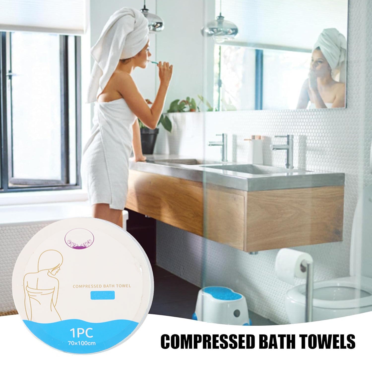 Expanded soft hygienic wick towel for face and body