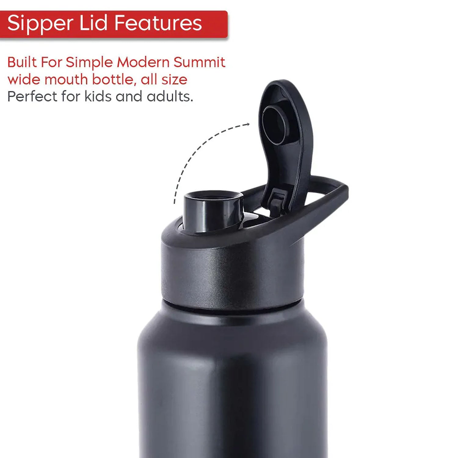 Customized Stainless Steel 1000ml Flip-Top Reusable Sports Water Bottle – 1 Pc