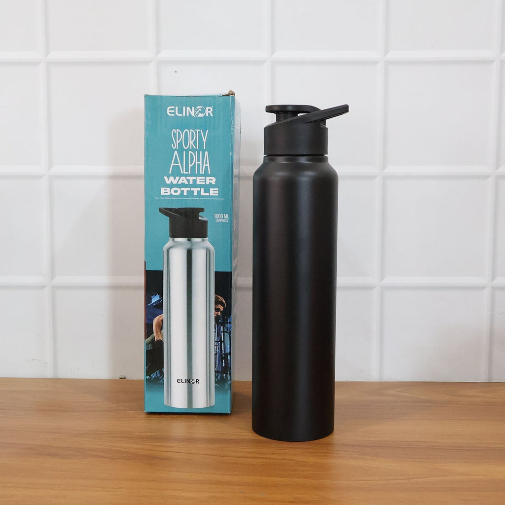 Customized Stainless Steel 1000ml Flip-Top Reusable Sports Water Bottle – 1 Pc