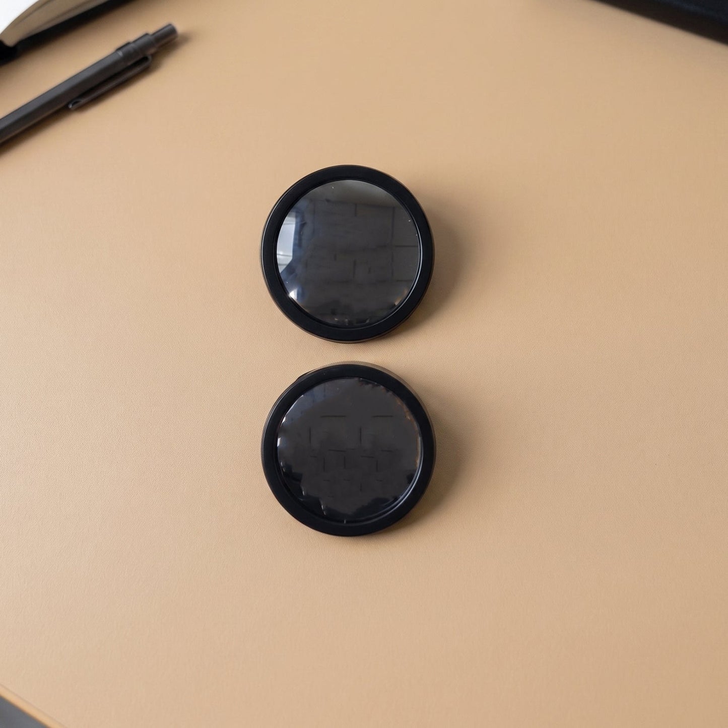 Close-up of 360° adjustable car blind spot mirror