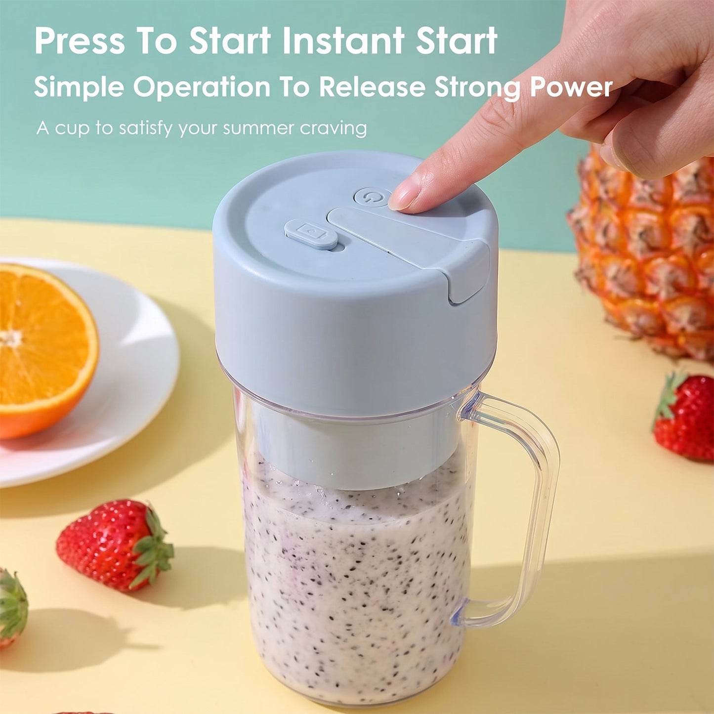 Lemon Juicer Portable Electric Rechargeable Blender 340 ML (1 Pc)
