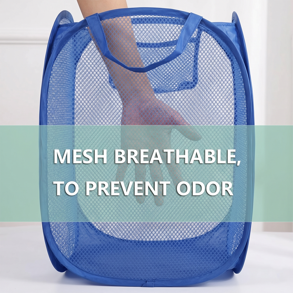 space saving laundry basket