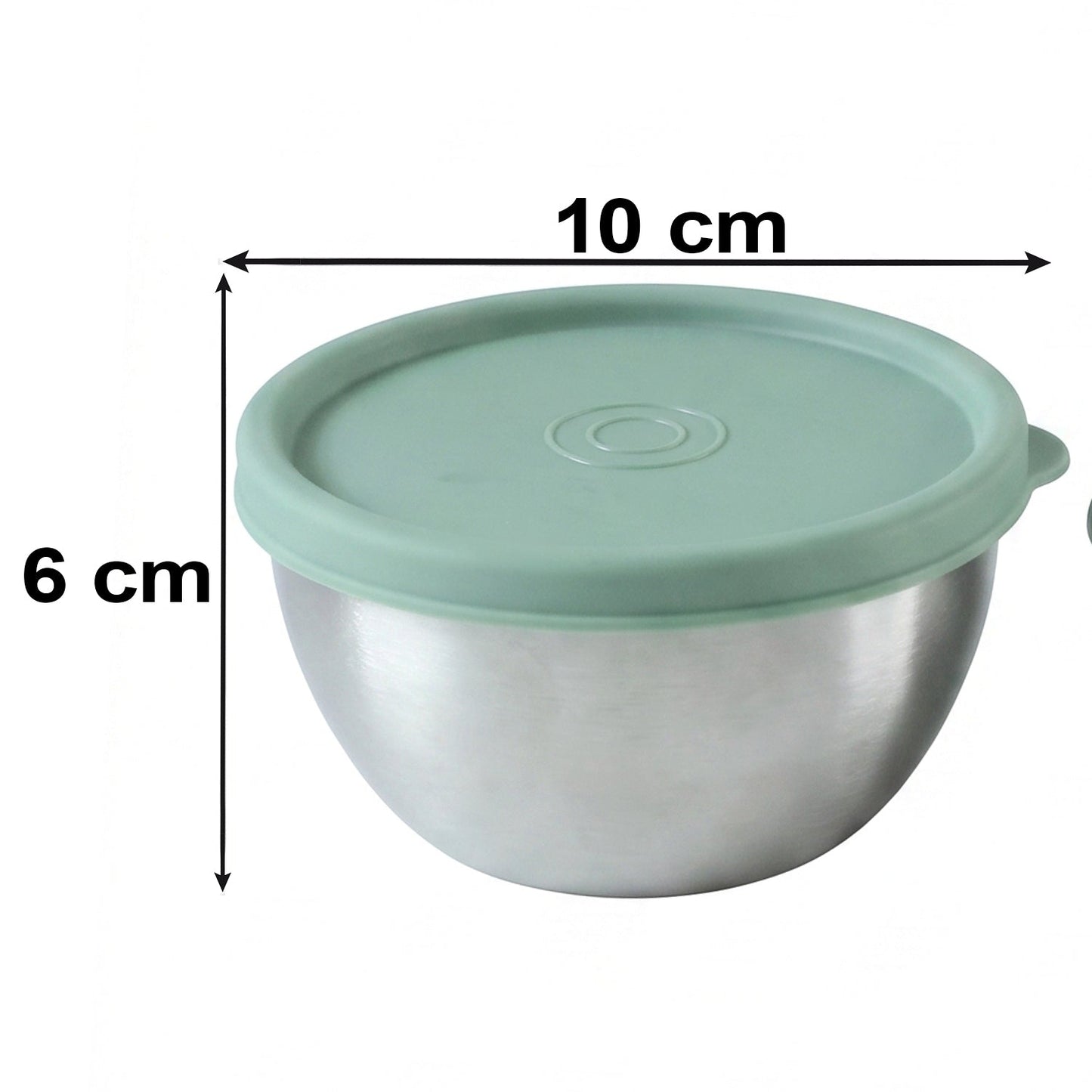 Three piece steel container set on white background