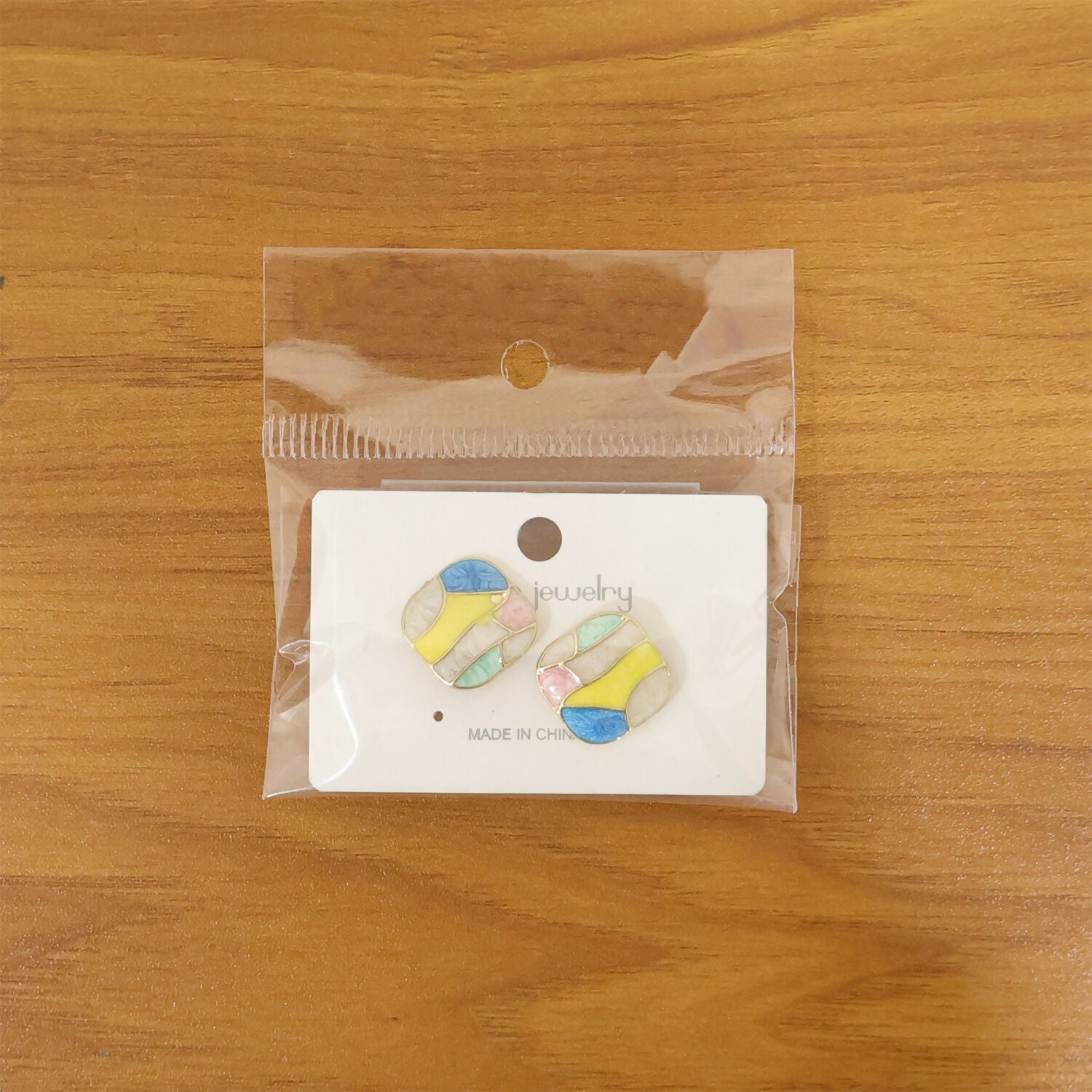 Korean Style Multicolor Enamel Stud Earrings for Women & Girls