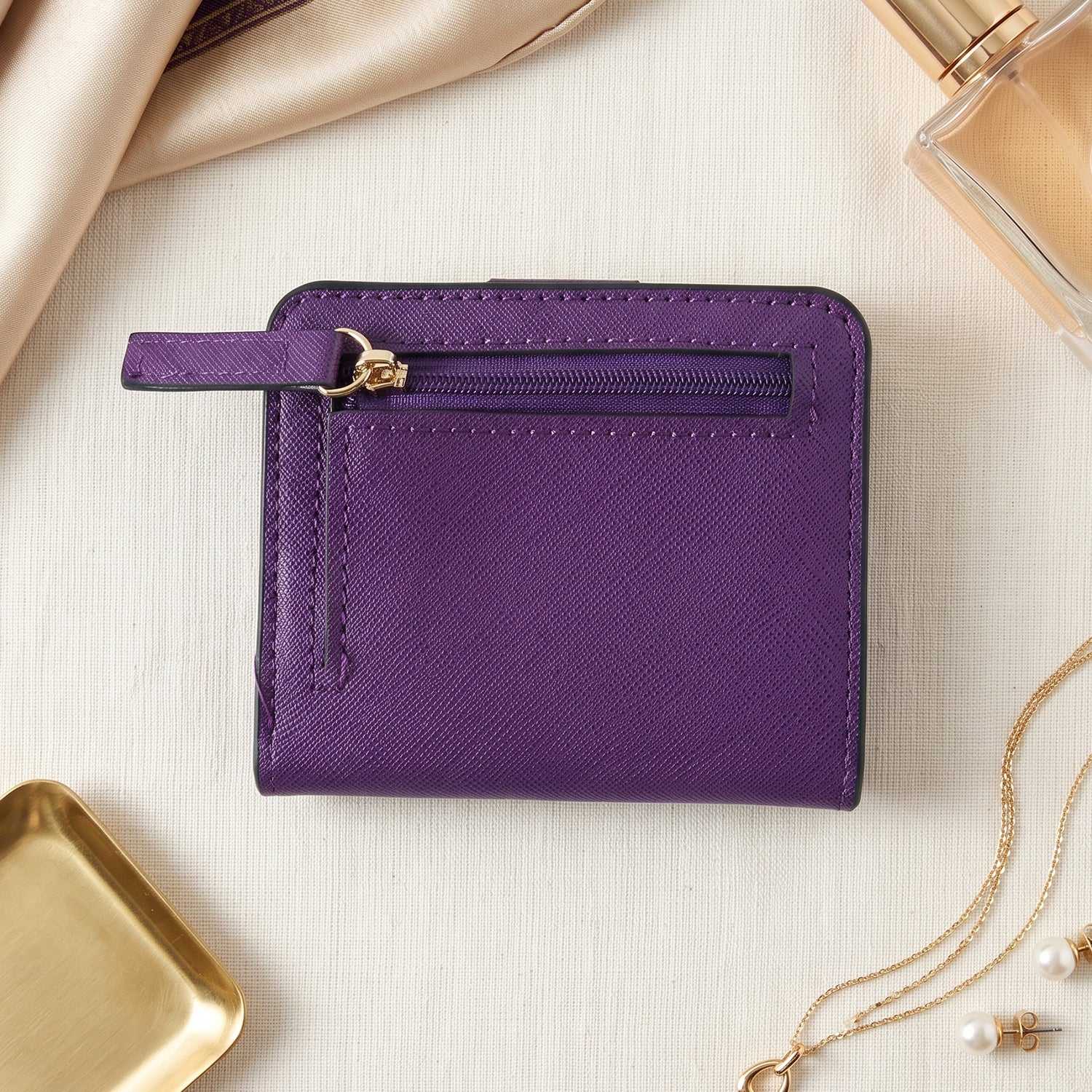 Wallet opened to show card slots and ID window