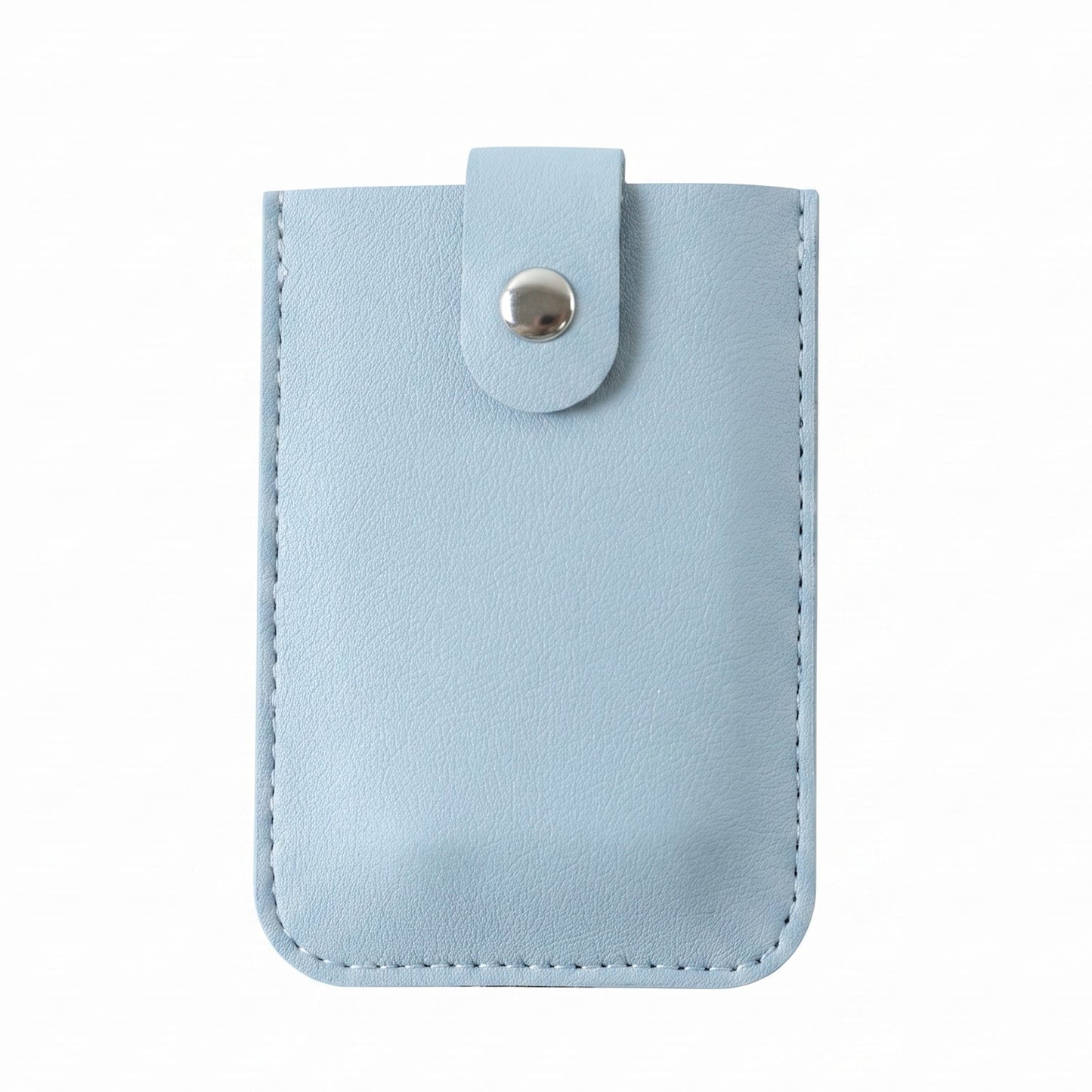 PU leather card holder wallet on white background