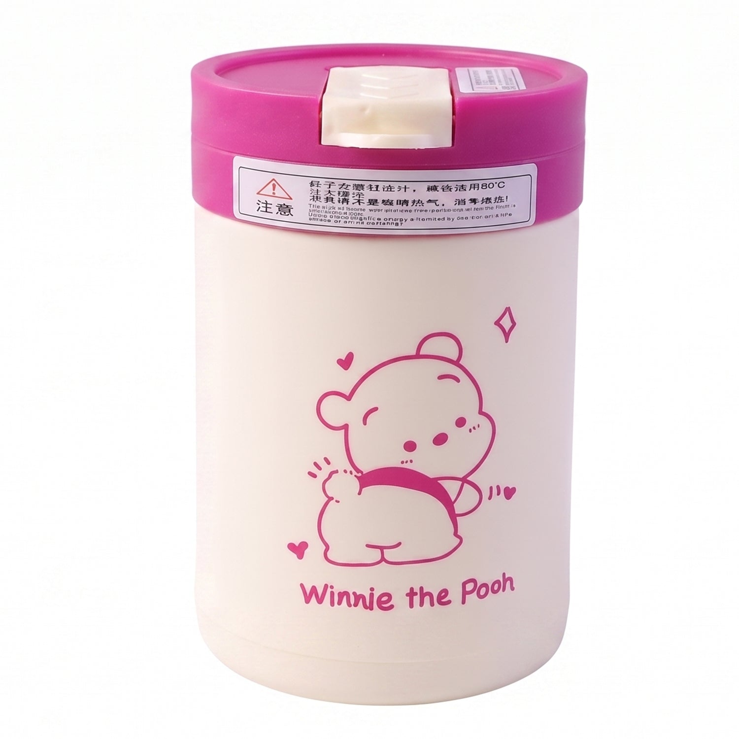 Pink glass tumbler with straw and leak-resistant lid for kids