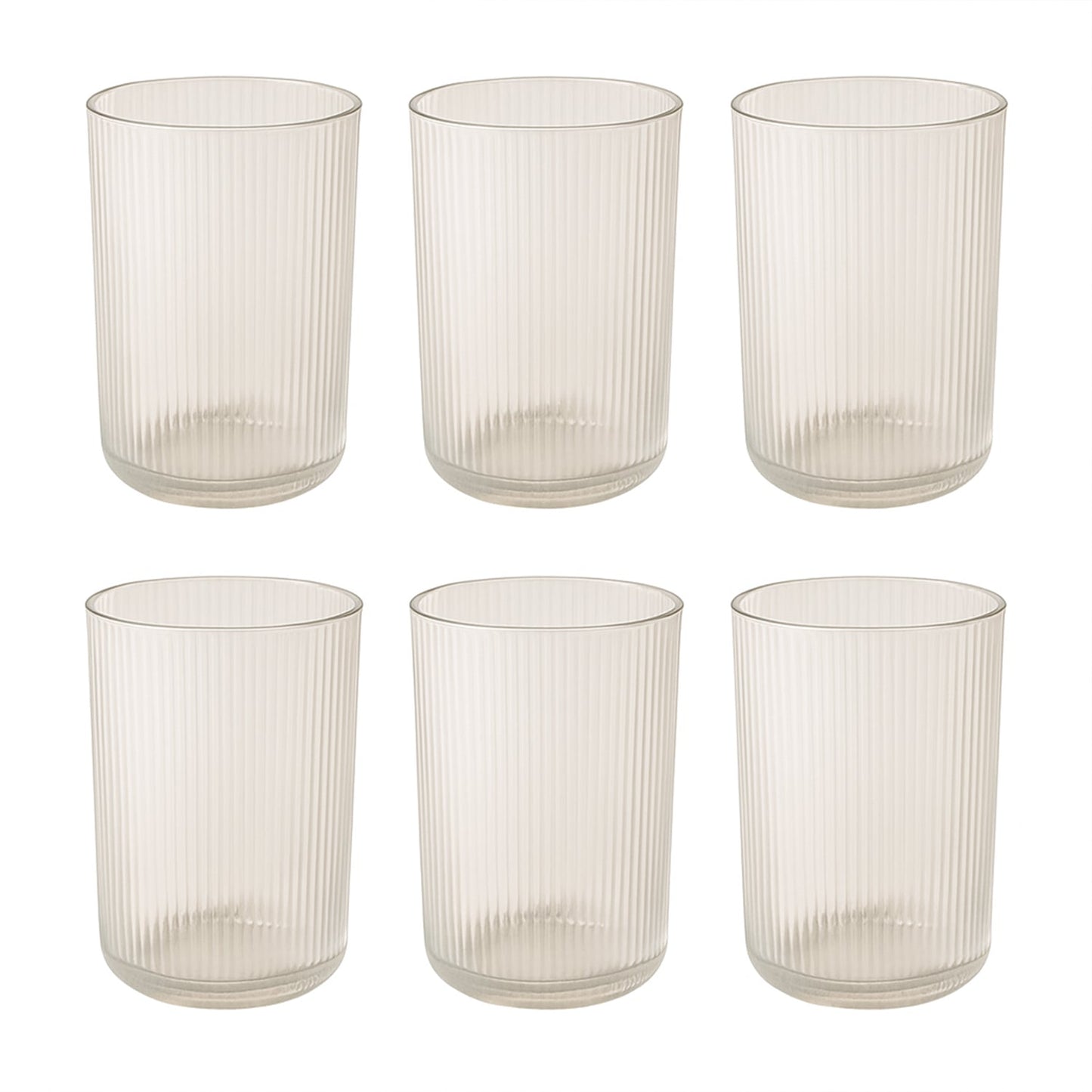 Supermom plastic glass with water and ice cubes inside