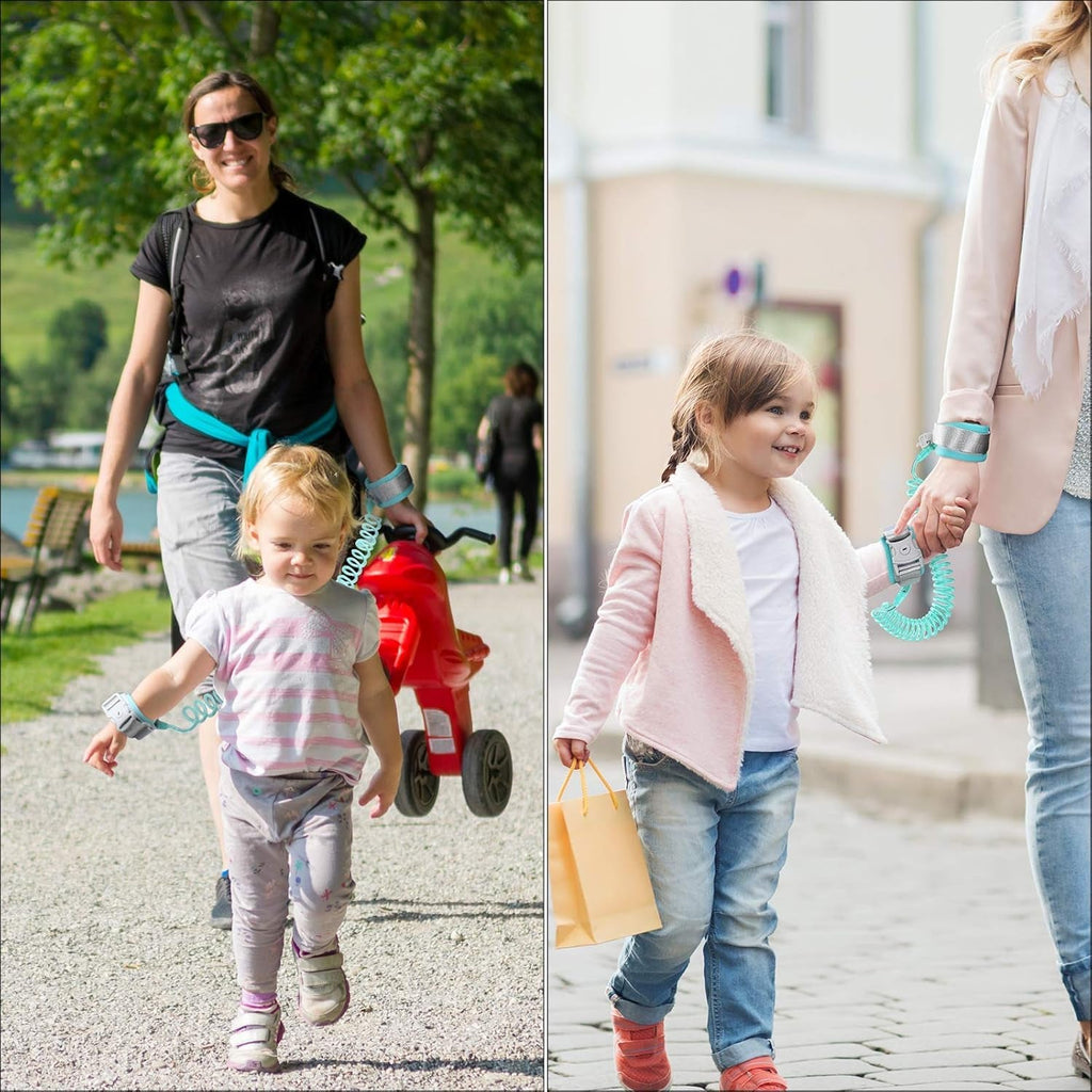 Kids Safety Anti-Lost Wrist Link Strap (1 Pc, Mix Design & Size)