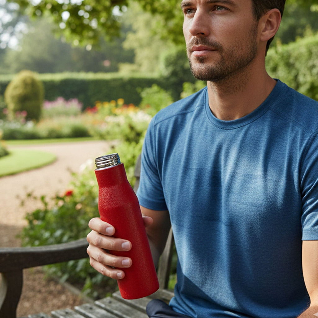 Custom Stainless Steel Water Bottle Red Color (1000 ml, 1 Pc)