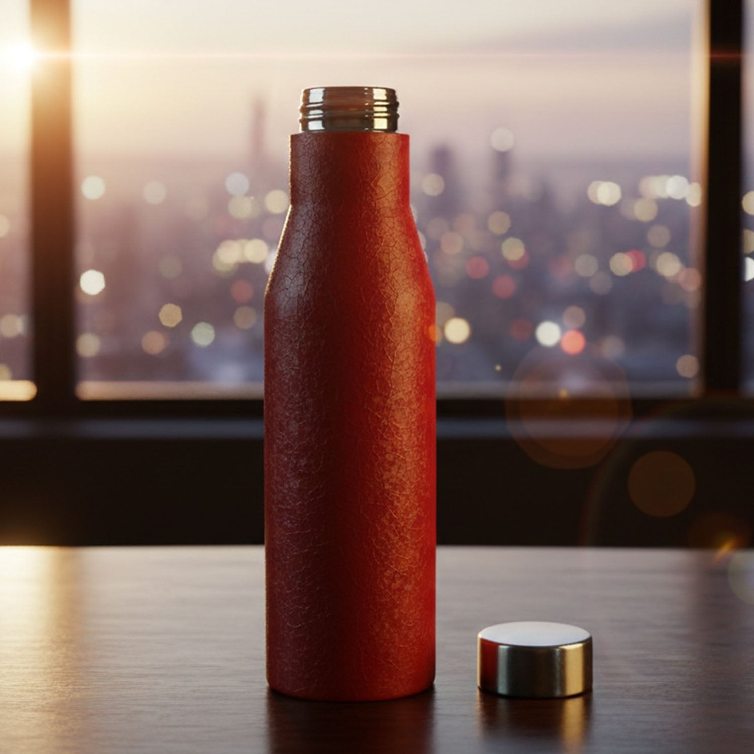 Custom Stainless Steel Water Bottle Red Color (1000 ml, 1 Pc)