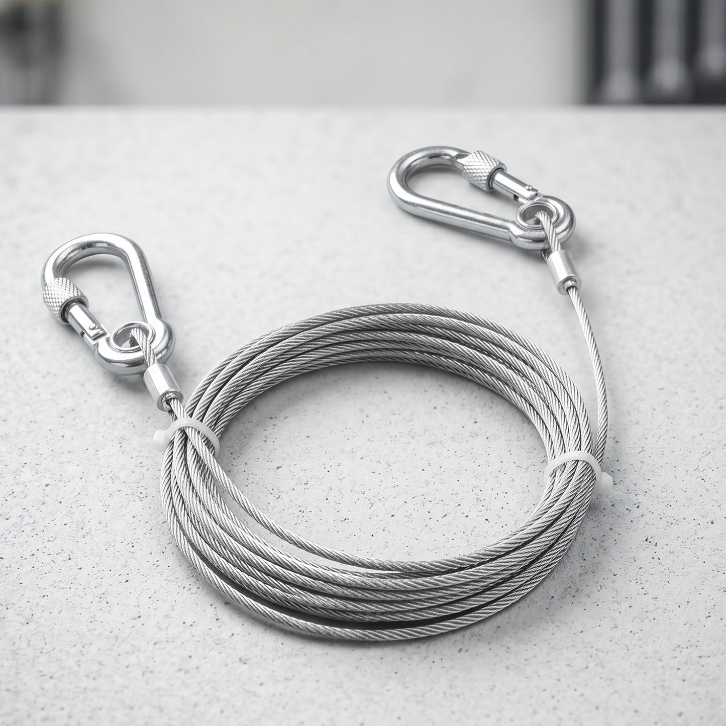 Coiled steel wire drying rope for travel and hostels