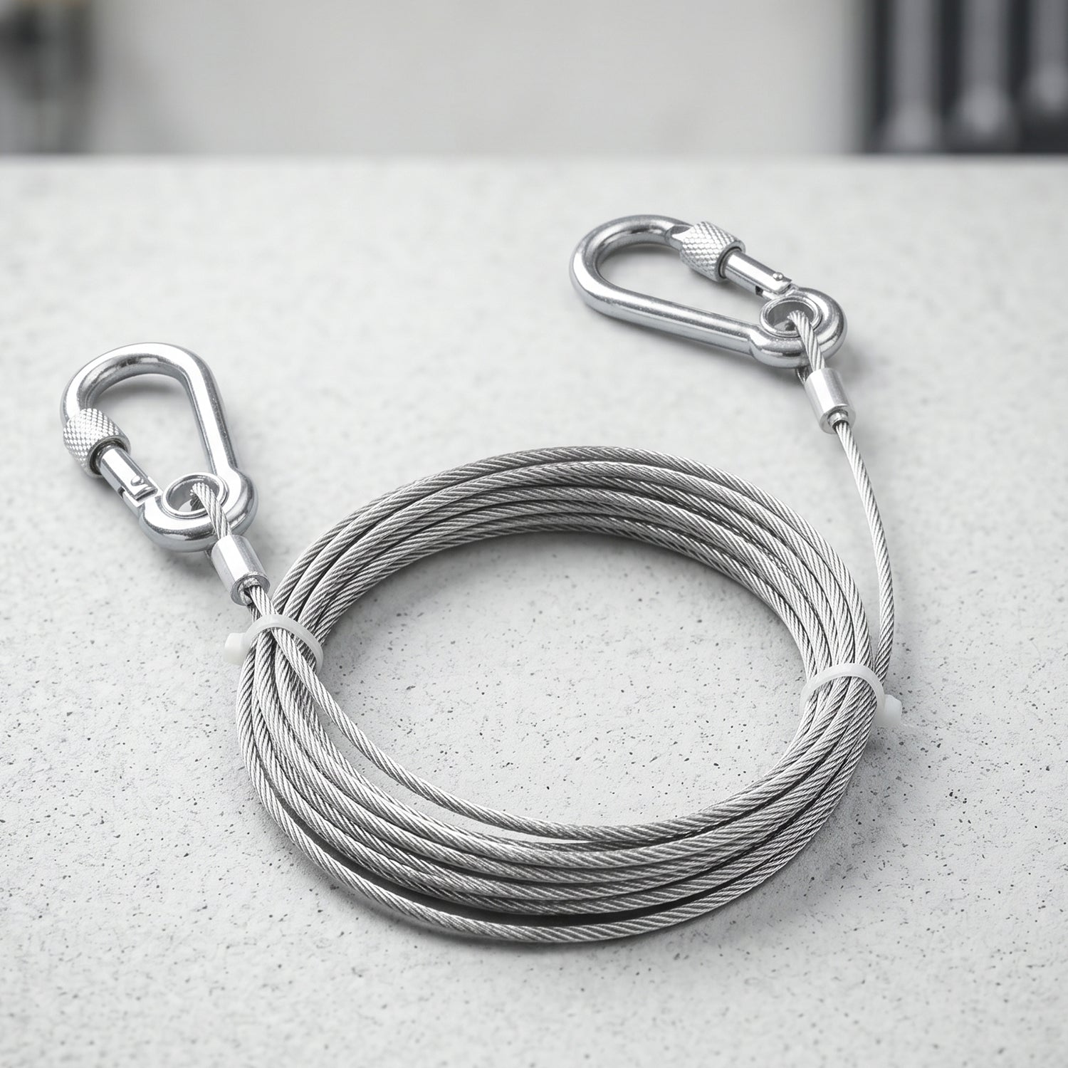 Coiled steel wire drying rope for travel and hostels