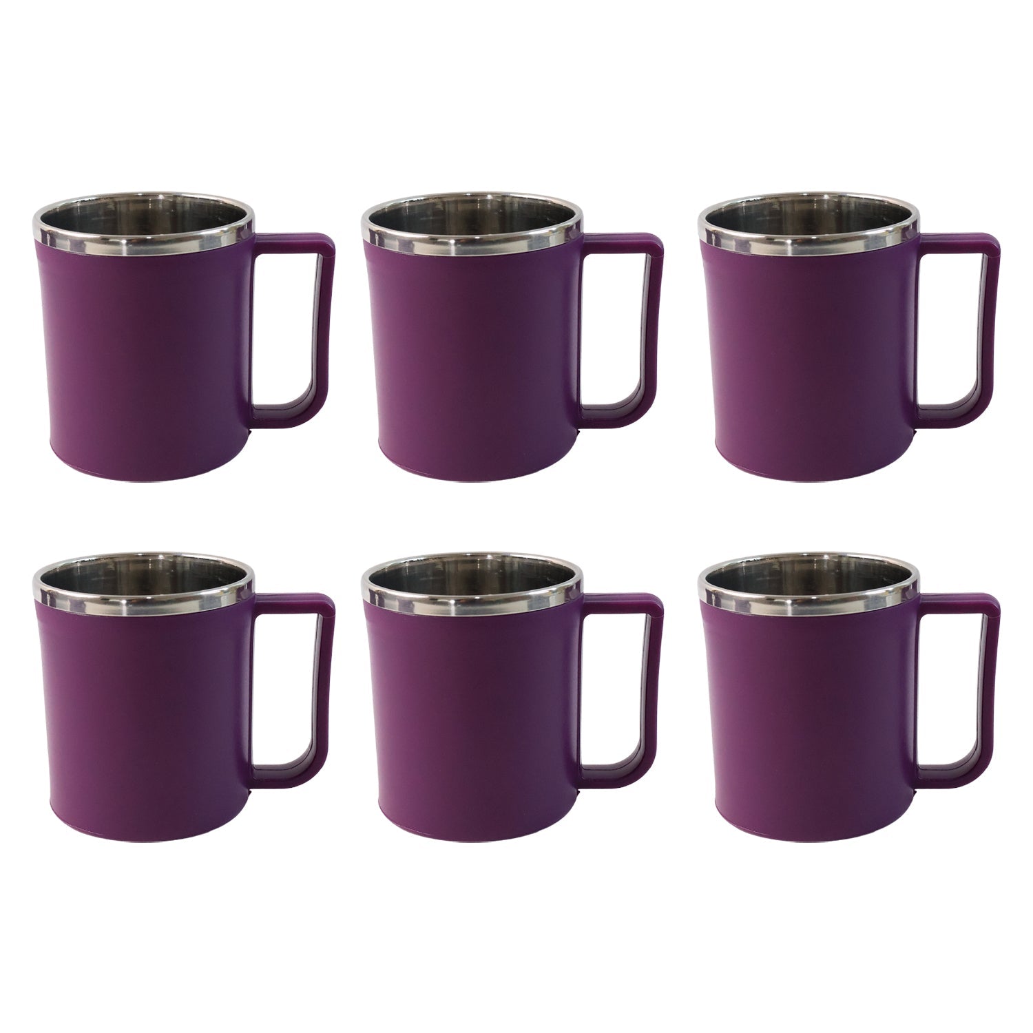 Coffee mug with stainless steel inner lining and sleek outer finish