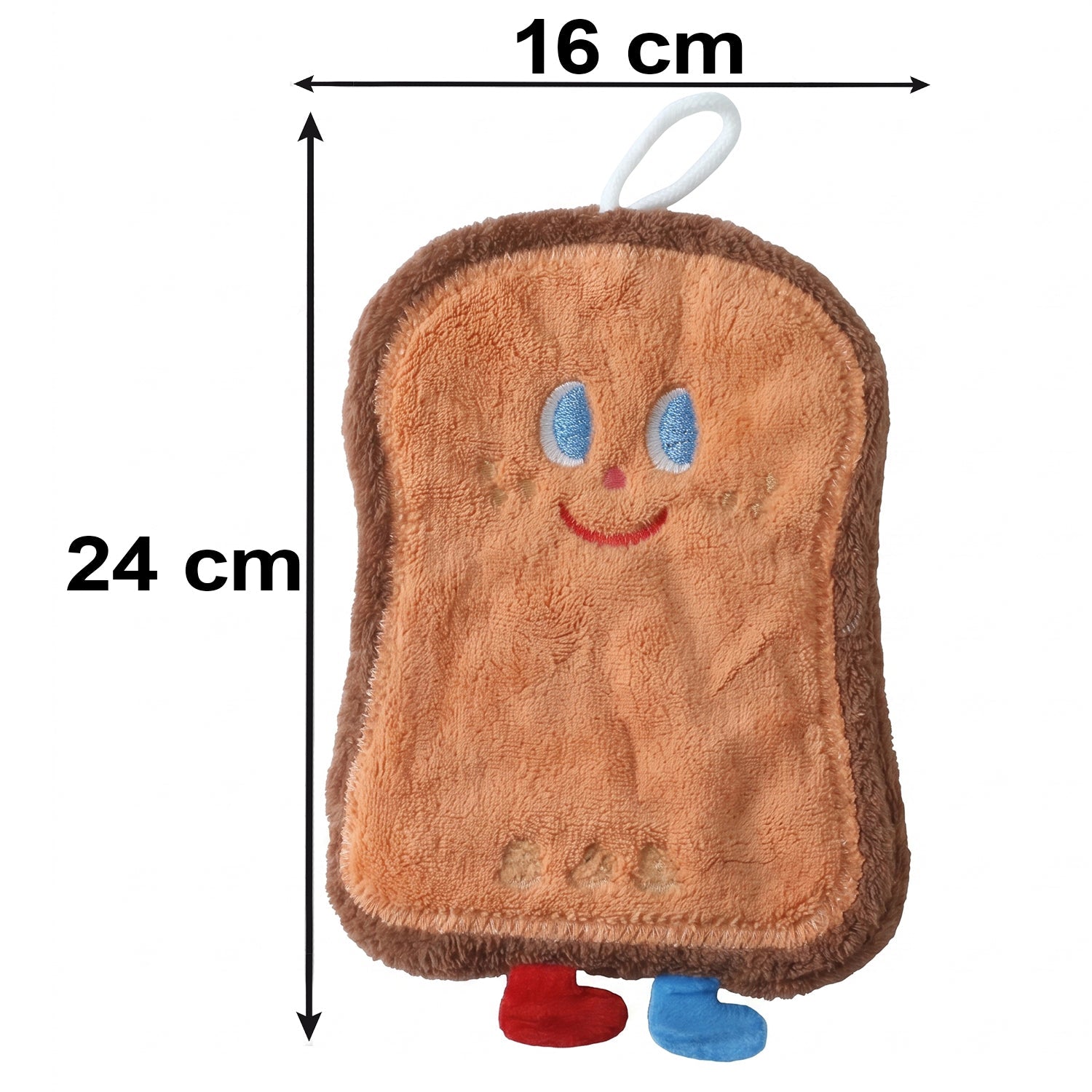 Bread slice hanging towel size details