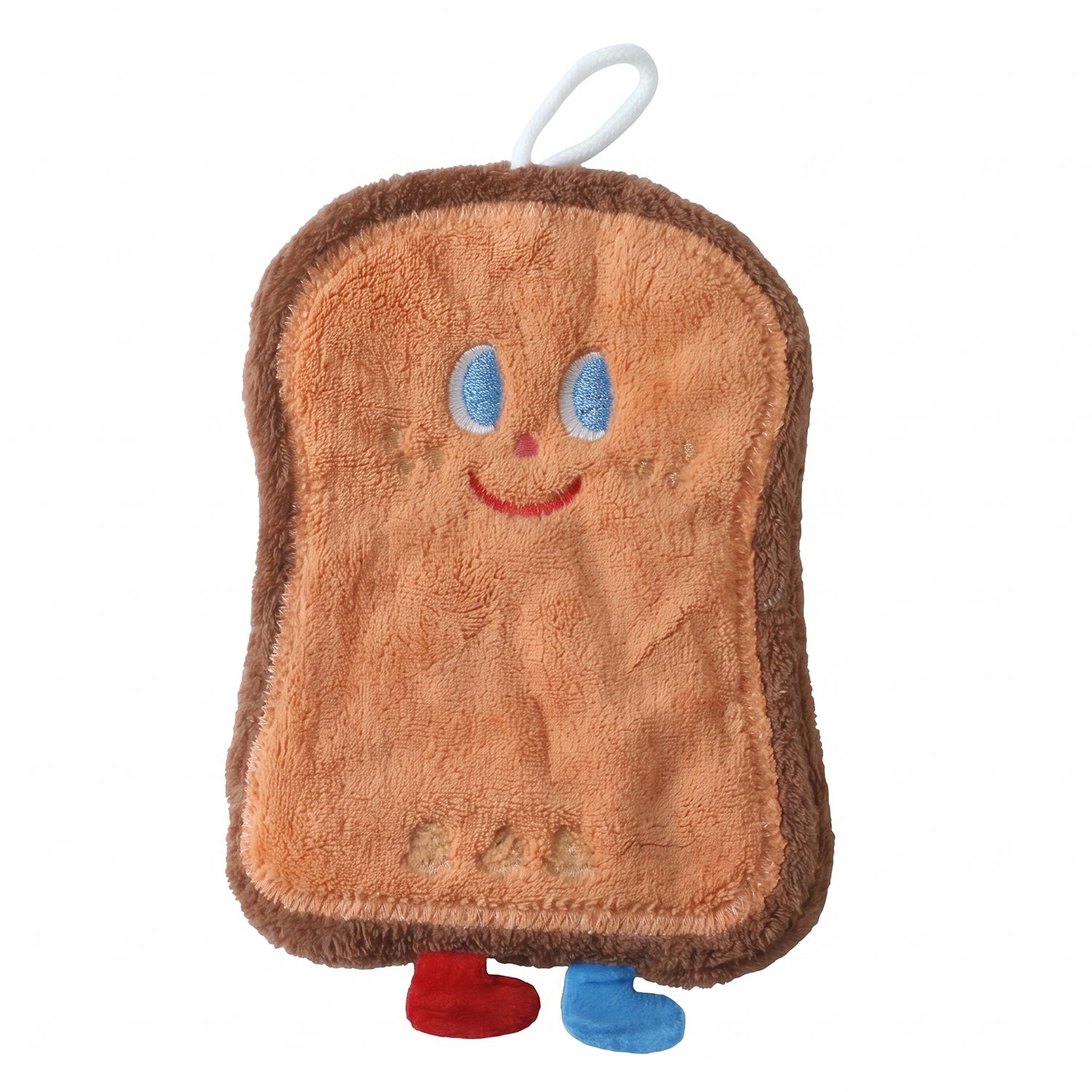Bread slice microfiber hand towel on white background