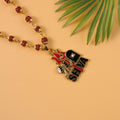 Shiva Trishul Rudraksha Beaded Pendant Necklace
