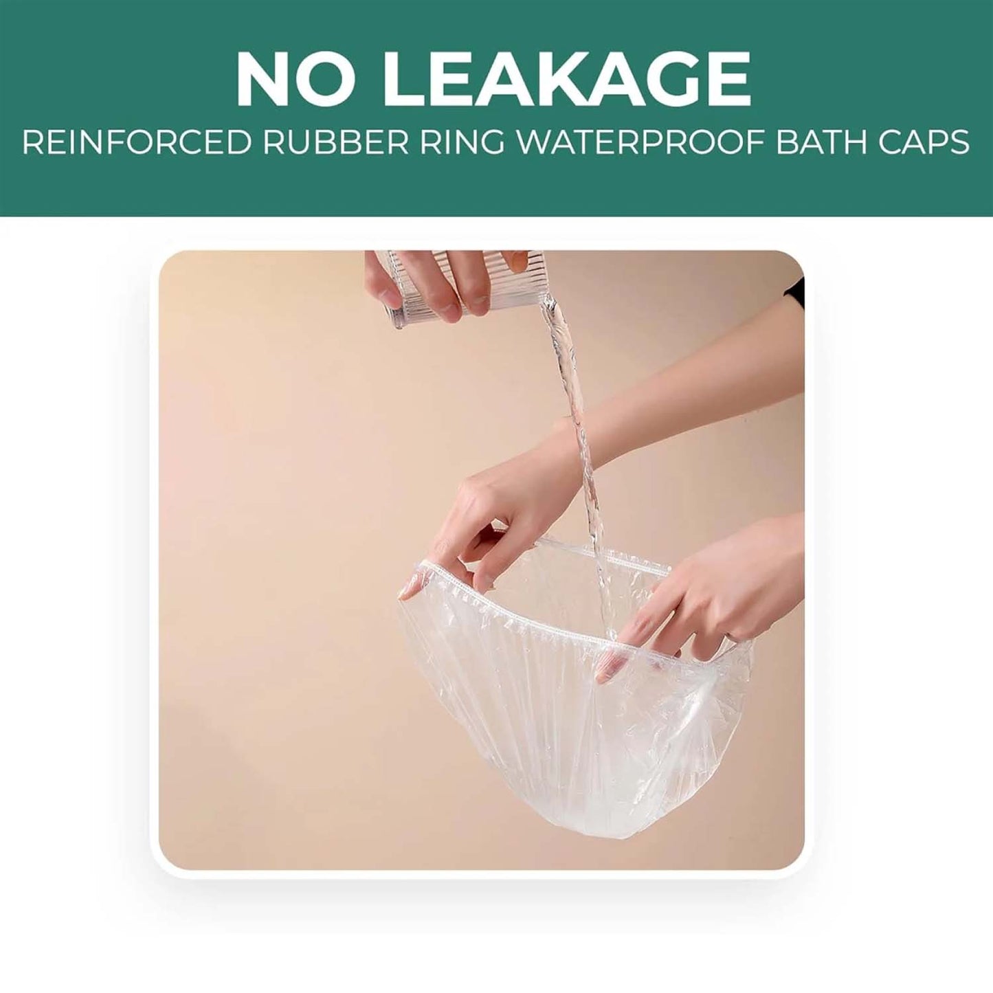 Unpackaged disposable men's shower cap showcasing waterproof material