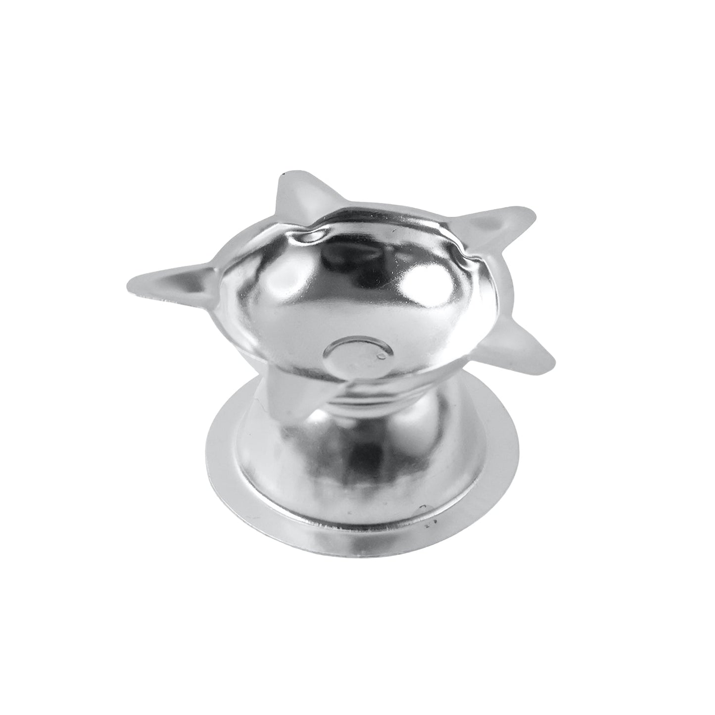 Stainless steel lotus pattern worship diya suitable for oil or ghee use