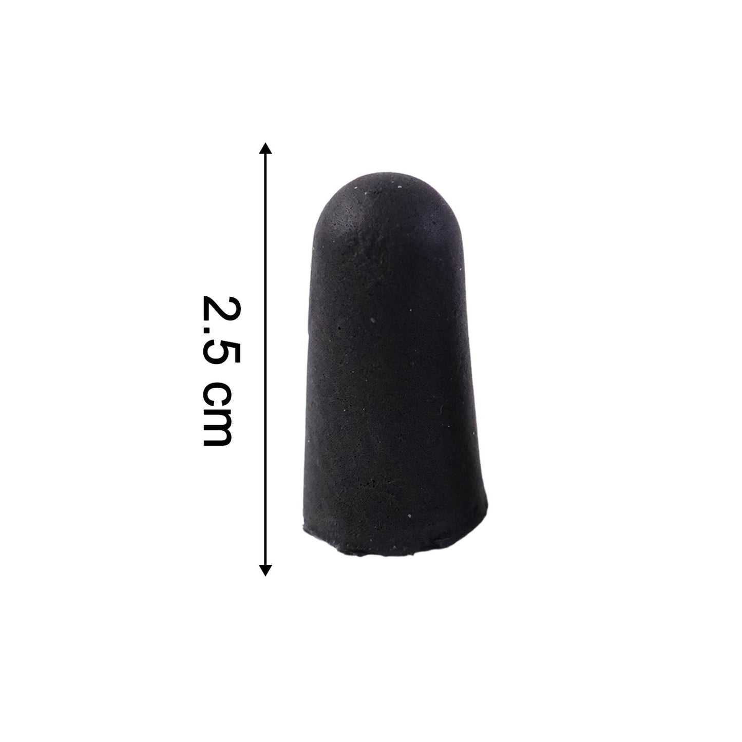Size reference of soft noise reduction ear plugs next to a coin
