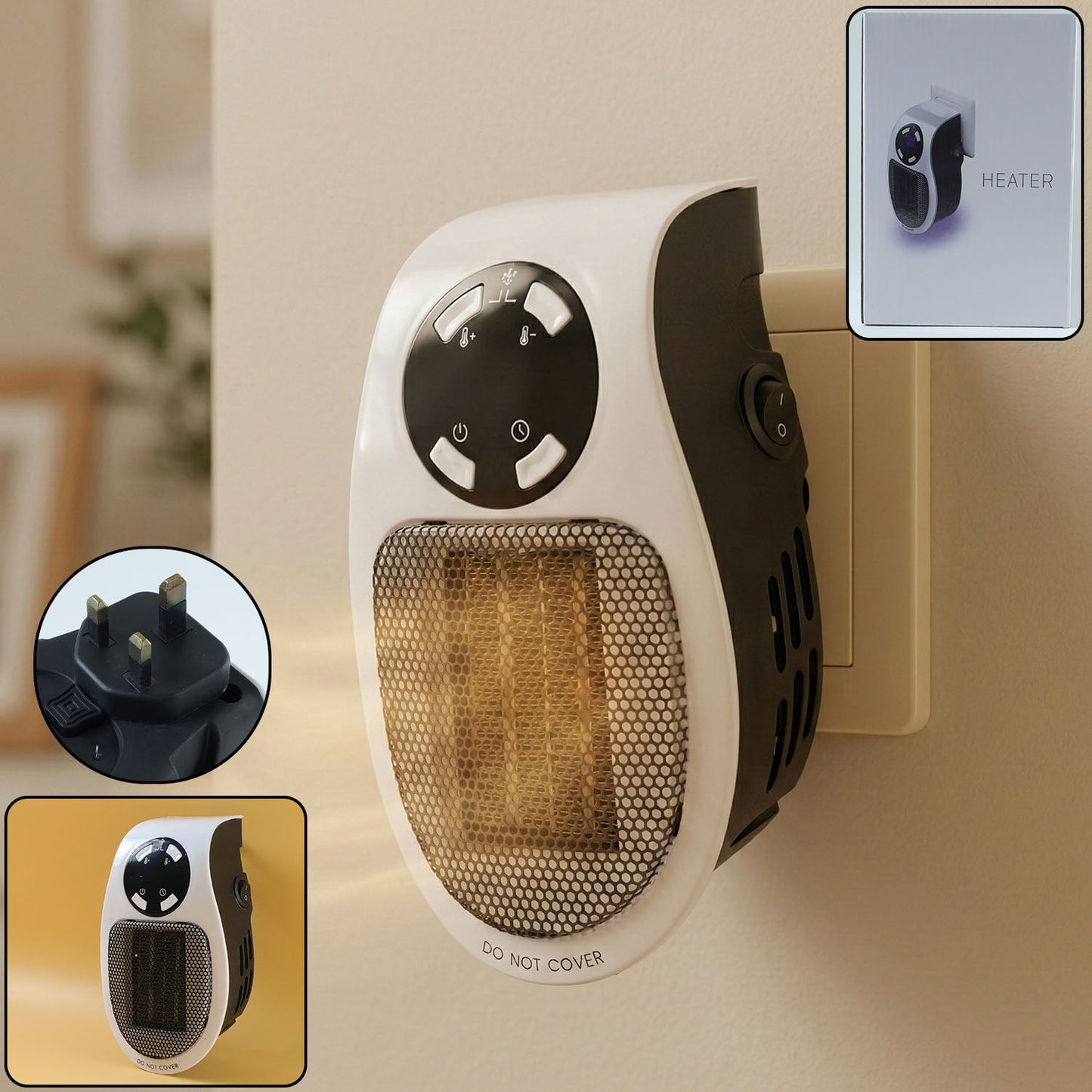 Electric room heater compact and efficient for small indoor spaces