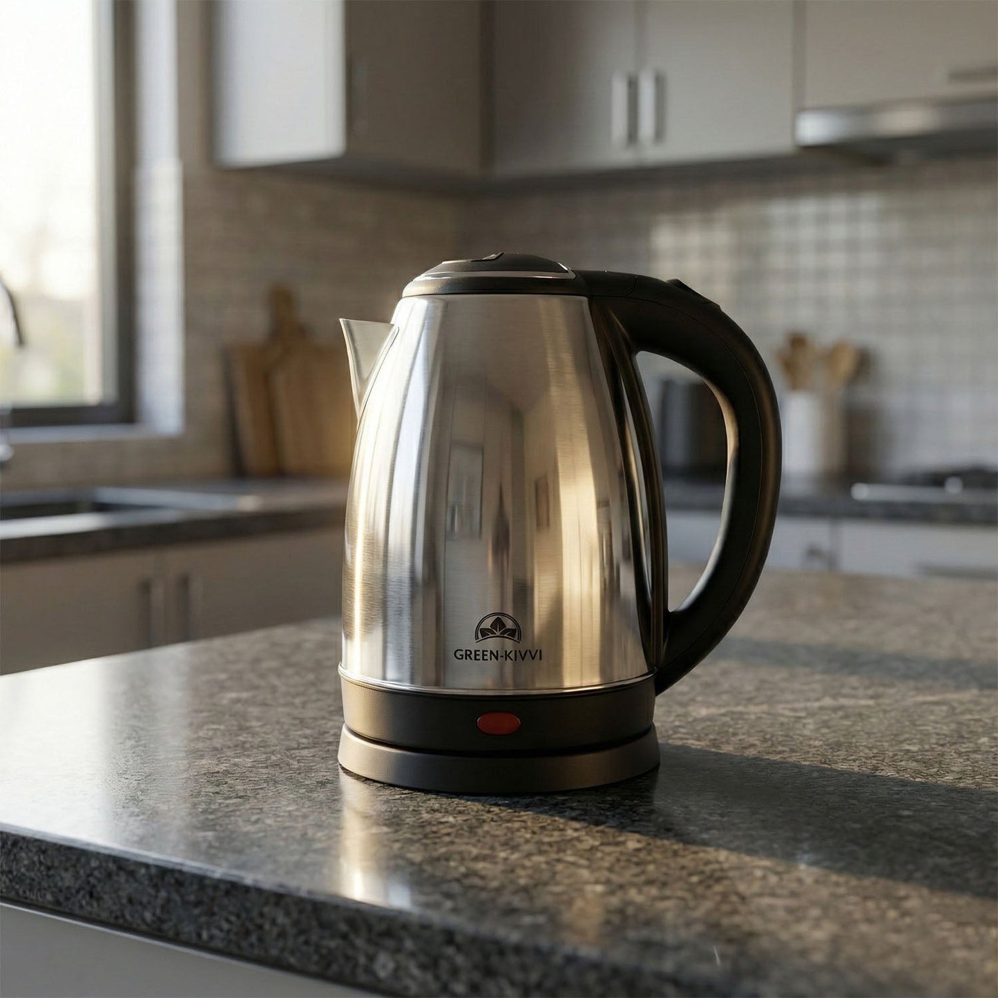 Modern design stainless steel electric kettle ideal for daily beverage needs