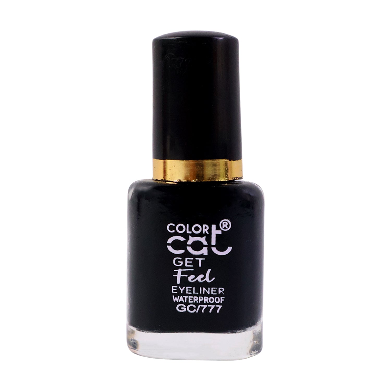 Black liquid eyeliner with smudge-proof formula perfect for bold eye looks.