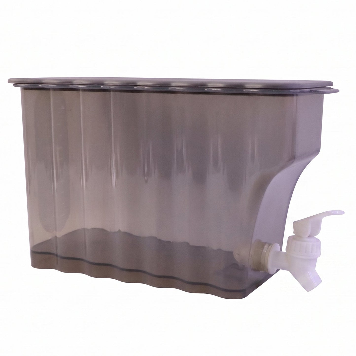 Top-down view of the compact, slim water dispenser for countertop or fridge