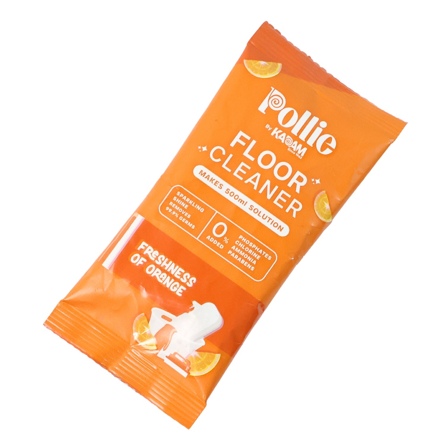 Multipurpose floor cleaner sachet effective on laminate and vinyl flooring