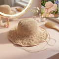 stylish handwoven wide brim summer sun hat cap