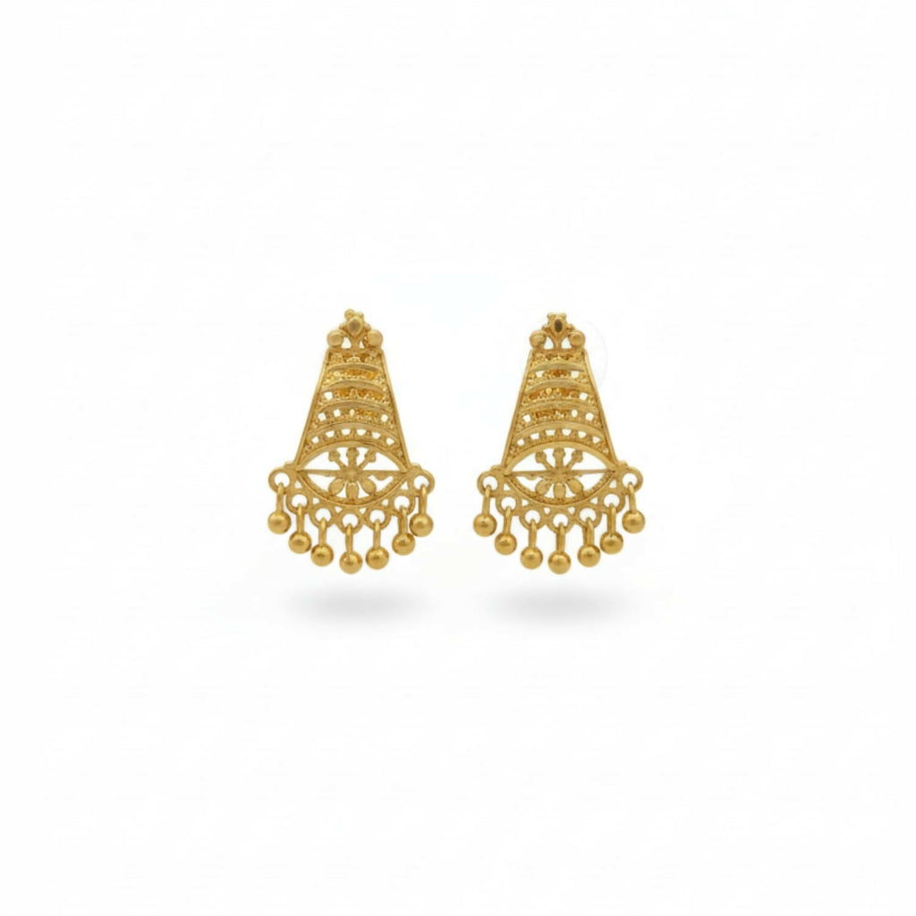 Royal Ethnic Gold Plated Jhumka | Fancy & Stylish Earrings