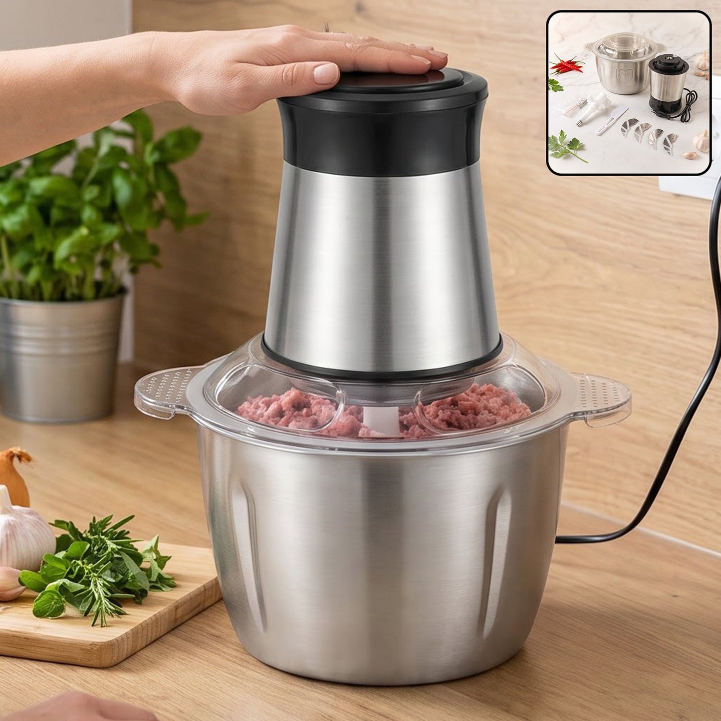Electric Food Processor – 2 Litre Capacity for Easy Cooking