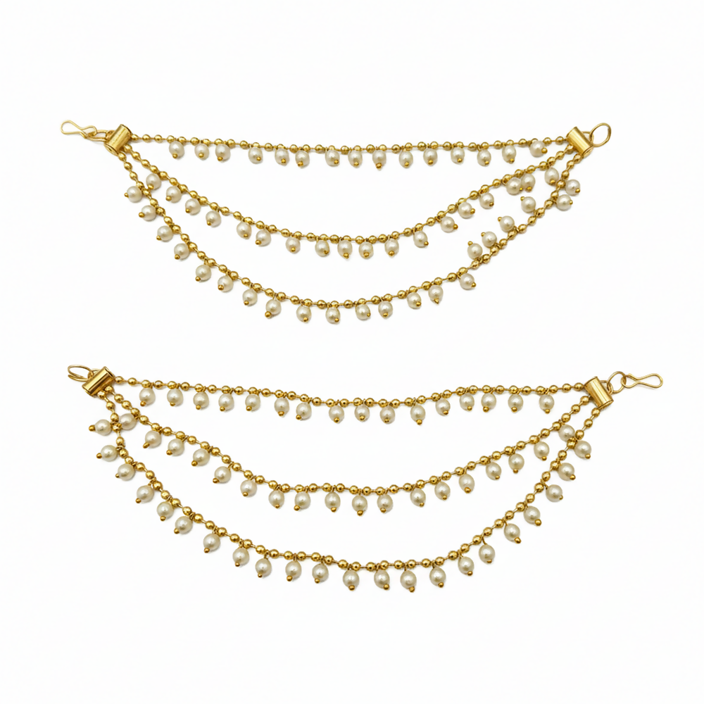 Traditional 3 Line Pearl Drop Kaan Chain
