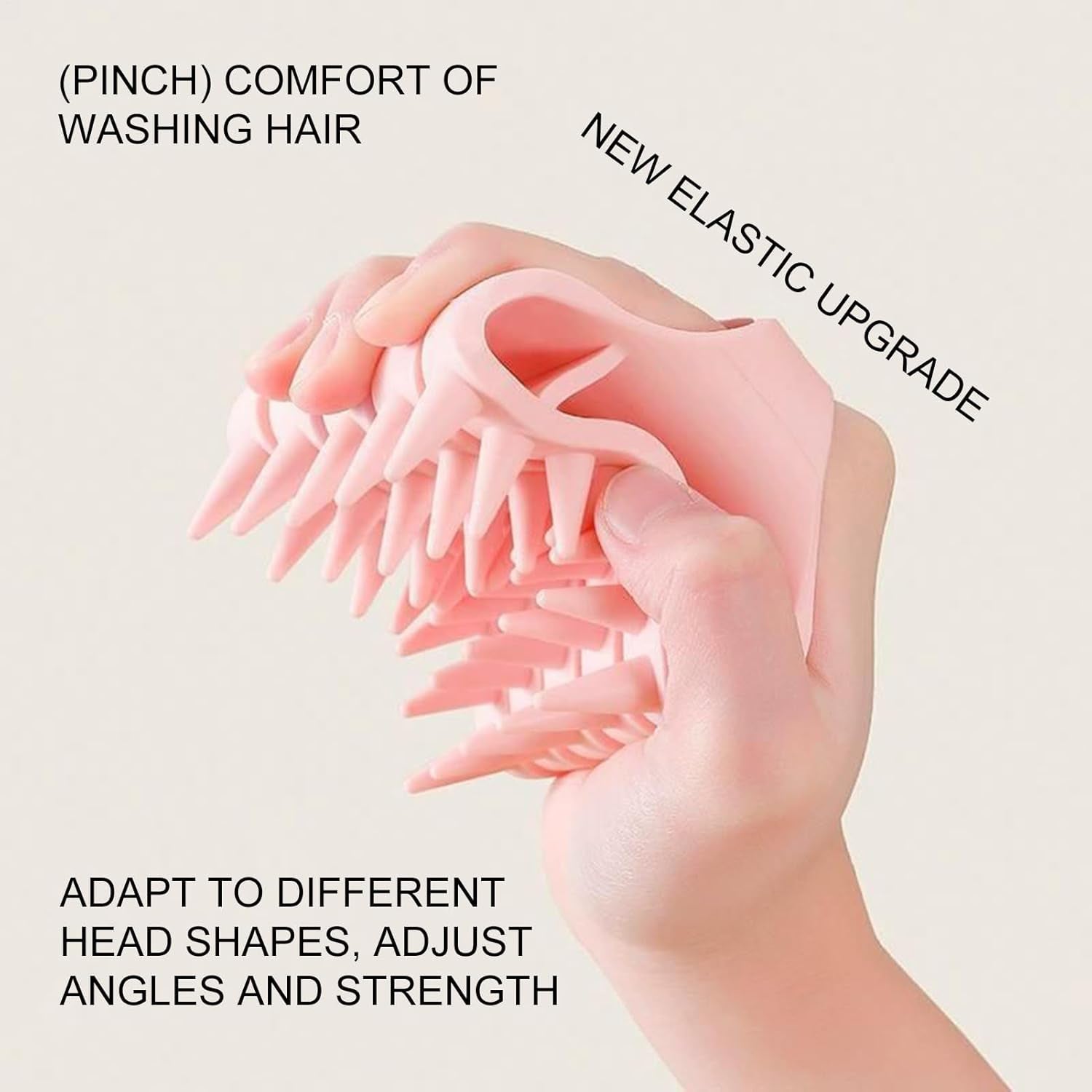 Compact silicone scalp massager brush for shampoo application and massage