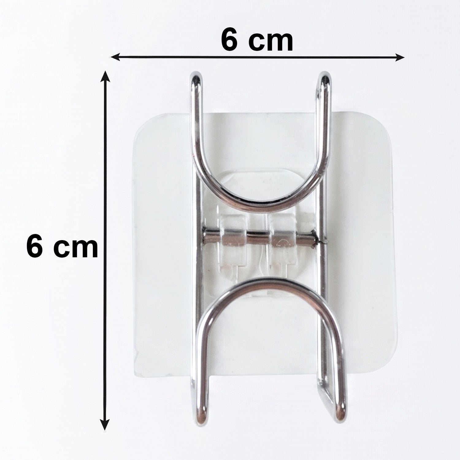 Transparent adhesive wall hook on kitchen wall