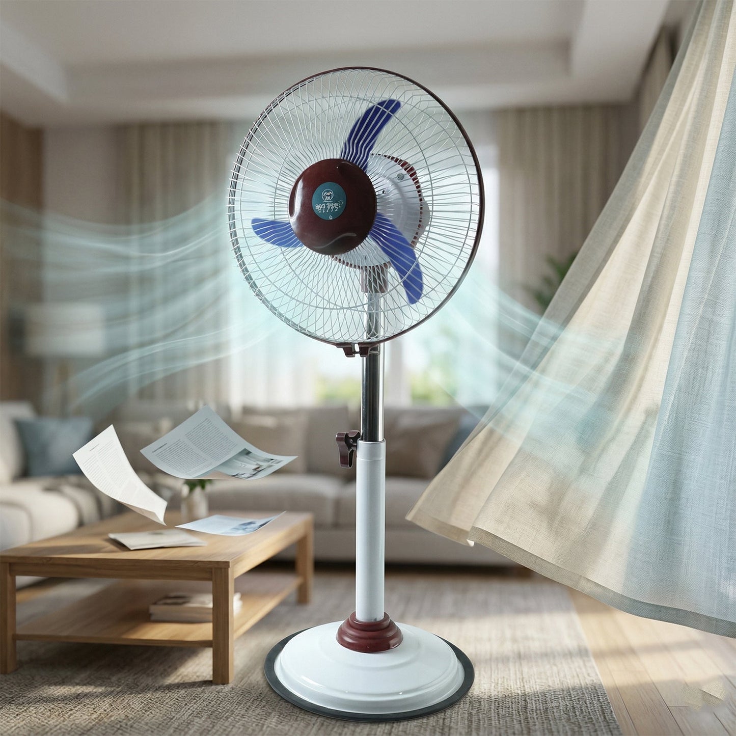 rechargeable fan for backup during power cuts