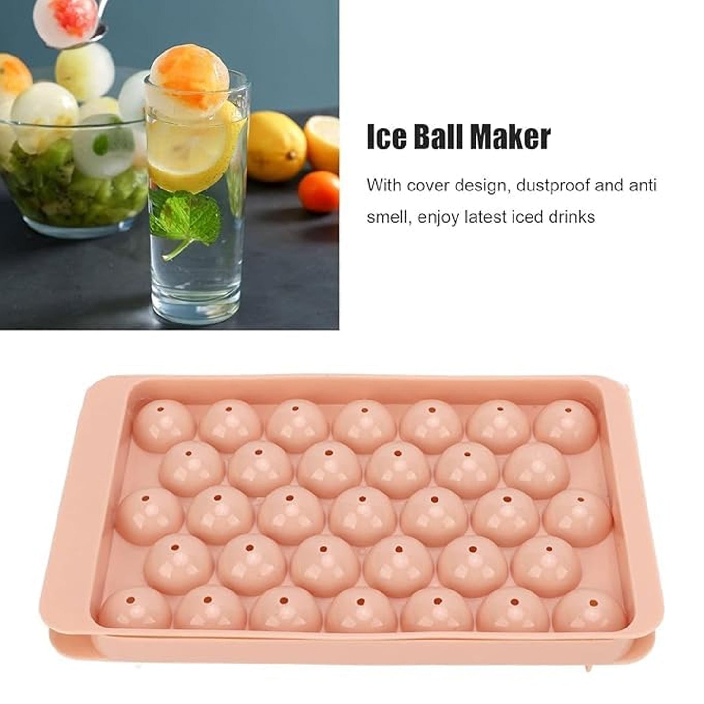 Freezer ice mold tray in plastic