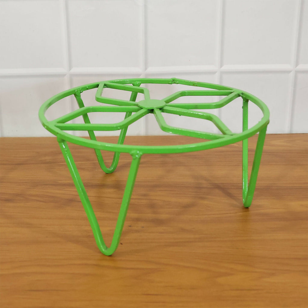 Round Strong Metal Plant Pot Stand for Indoor & Outdoor Garden Use