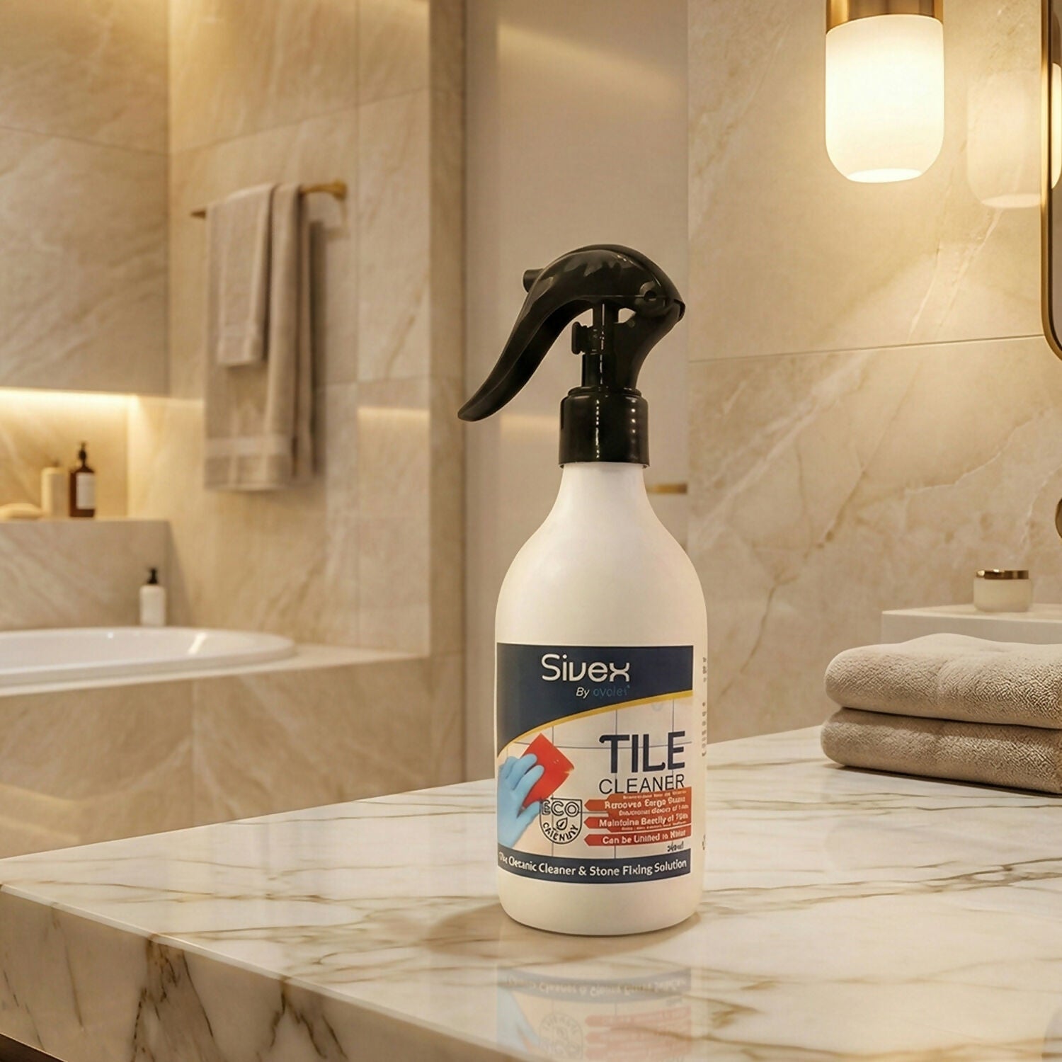 Eyelet Tile Cleaner Liquid for Floor & Wall Tiles Tough Stain Remover for Bathroom, Kitchen (300Ml)