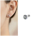Silver Plated AD Flat Back Labret Stud Earring for women and girls