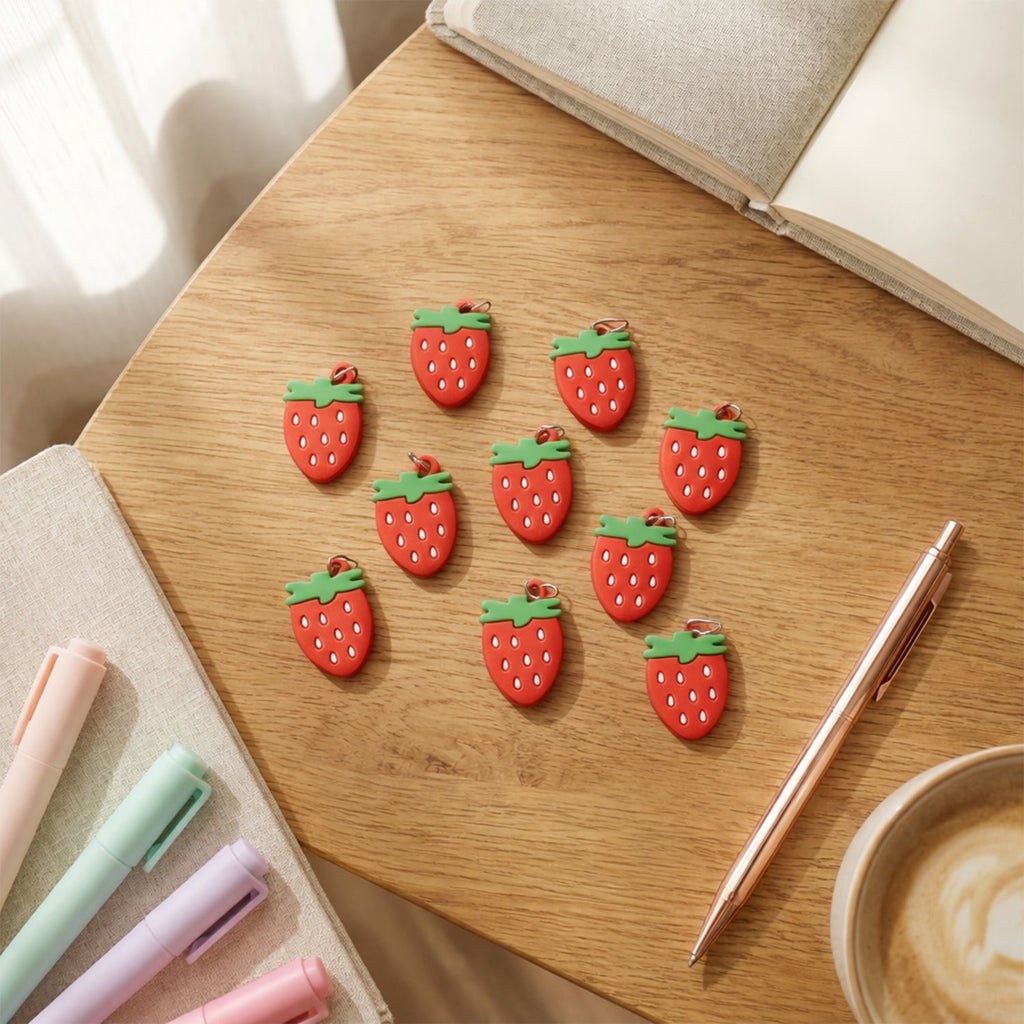 cute strawberry bag charm