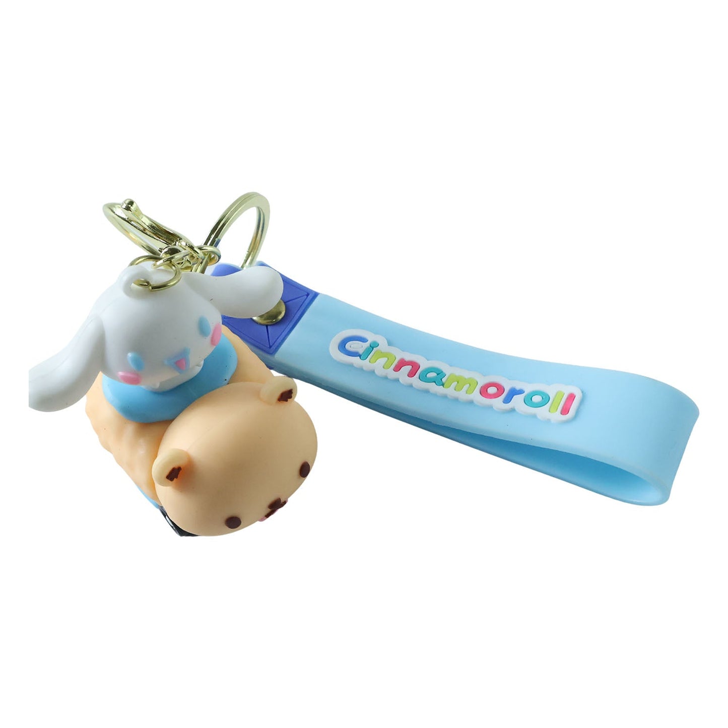 Versatile cartoon dog key holder accessory attached to school bag