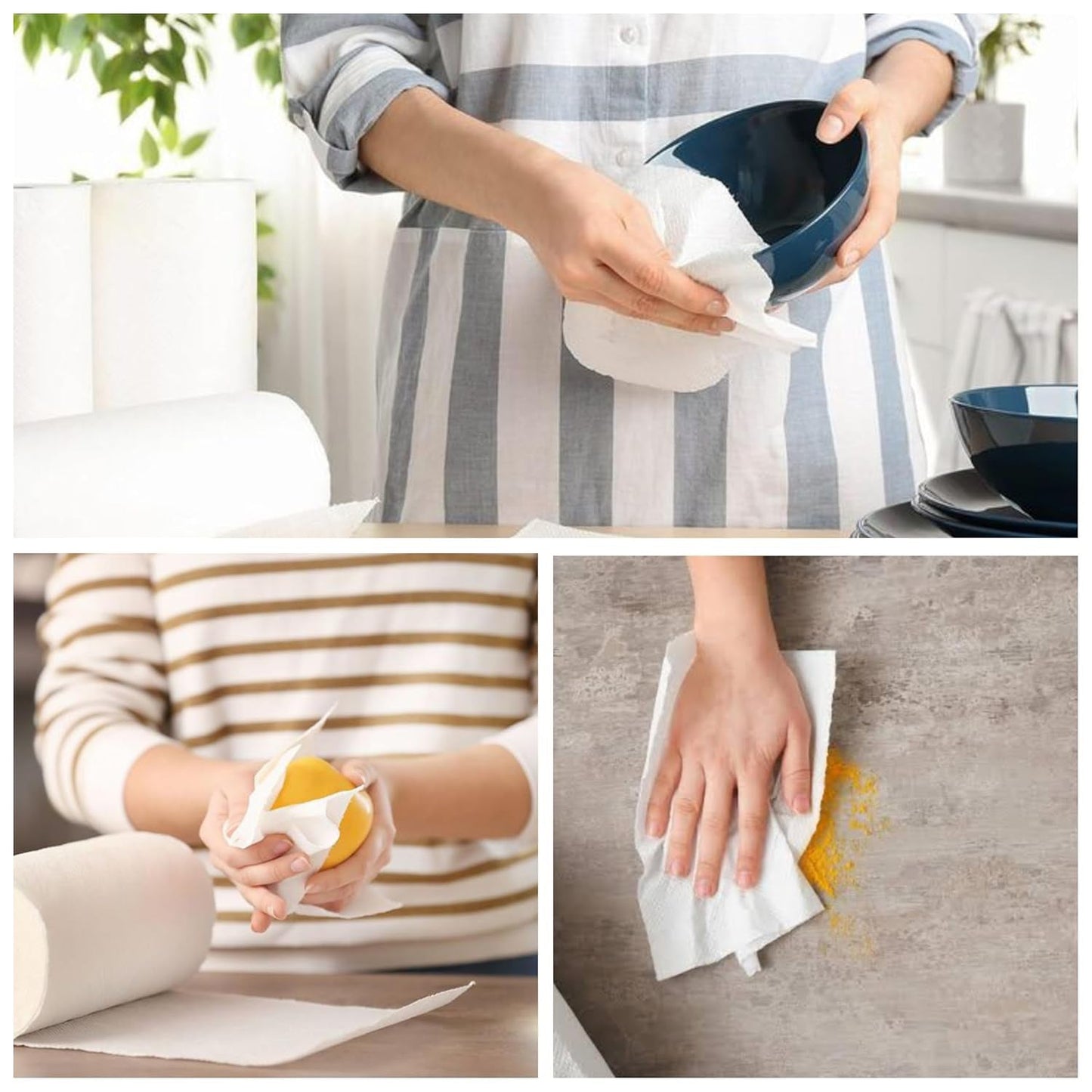 Disposable kitchen paper towel sheet from Freshee roll ideal for wiping and drying