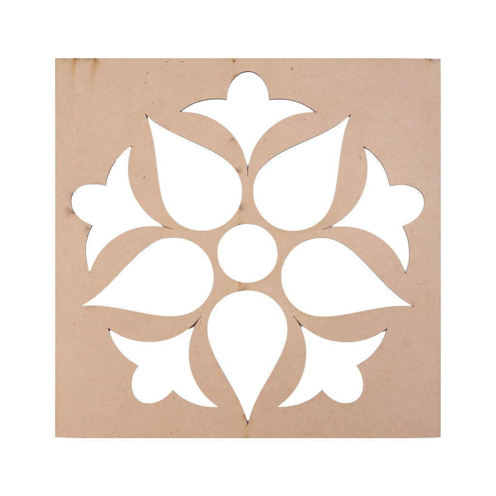 Flower Petal Rangoli MDF Design | Reusable Diwali Rangoli