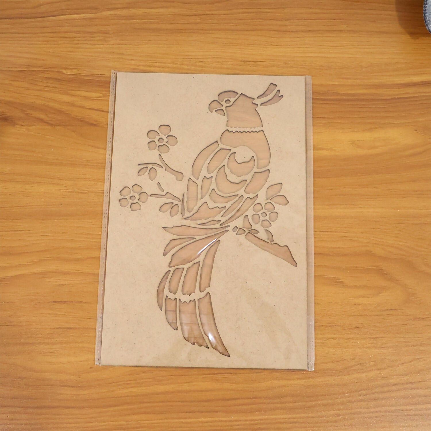 Portable MDF Rangoli Stencil Decorative Bird Design | Reusable Floor Rangoli