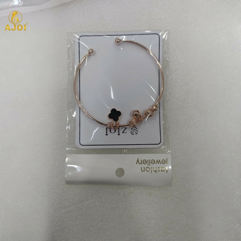 Adjustable Rose Gold Plated Charm Bracelet